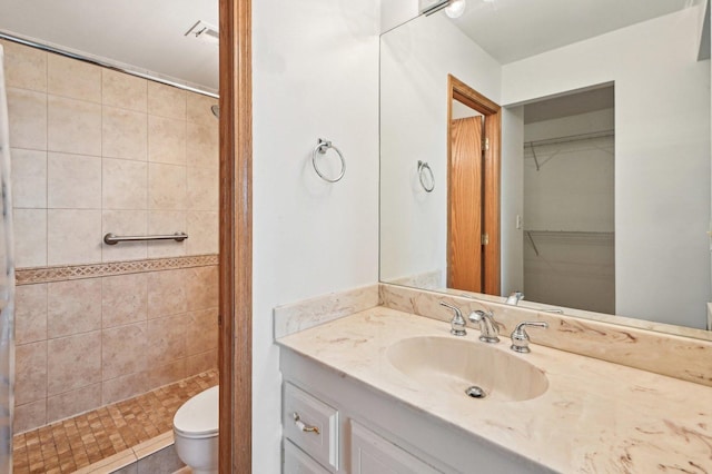 101 Bar Harbour Rd Unit 6N, Schaumburg, IL 60193 - bathroom featuring a shower stall, toilet, and vanity