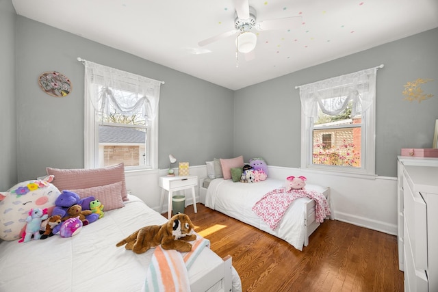 1612 Gardner Rd, Westchester, IL 60154 - bedroom featuring wood finished floors, ceiling fan, and baseboards
