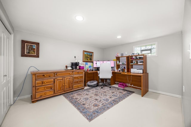 1612 Gardner Rd, Westchester, IL 60154 - office area featuring baseboards and recessed lighting