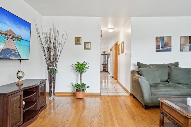 2740 W 35th Pl, Chicago, IL 60632 - living area featuring light wood-style floors and baseboards