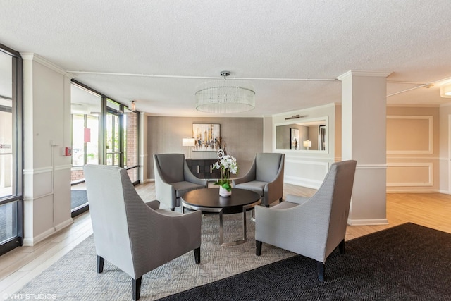 lobby featuring a textured ceiling