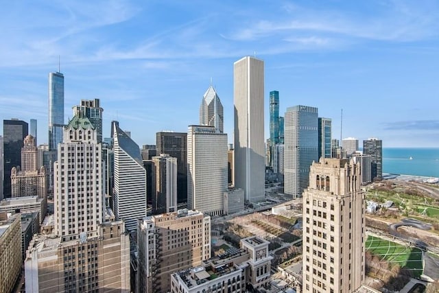 city view with a water view
