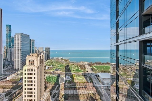water view featuring a view of city