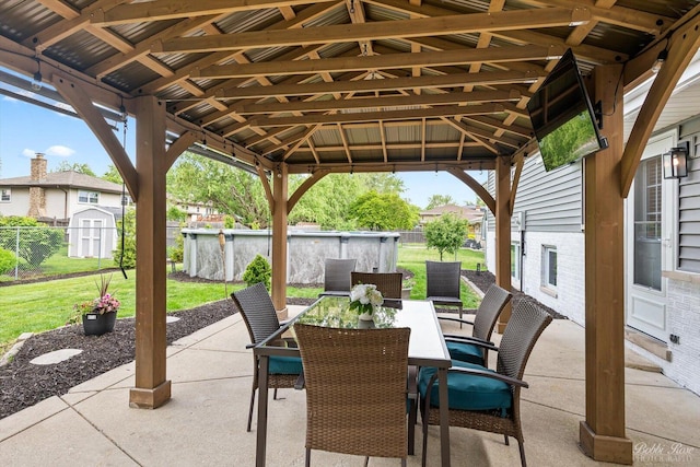 8S100 Washington St, Darien, IL 60561 - view of patio featuring a gazebo and outdoor dining area
