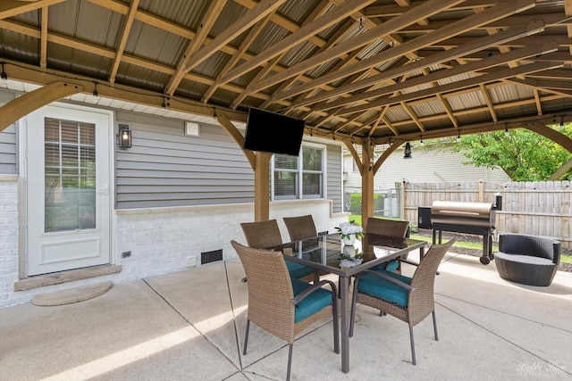 8S100 Washington St, Darien, IL 60561 - view of patio with a gazebo and outdoor dining space