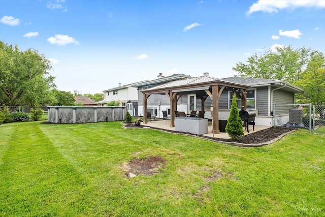 8S100 Washington St, Darien, IL 60561 - back of property with a gazebo, a patio area, and a gate