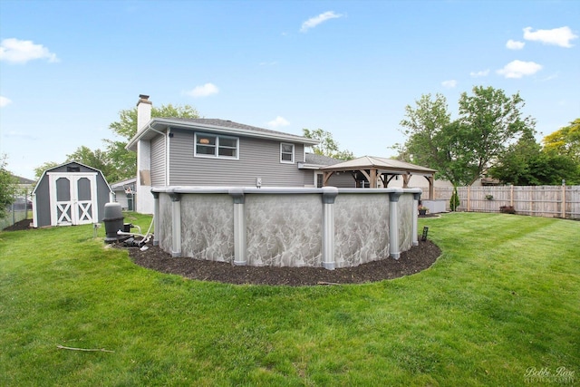8S100 Washington St, Darien, IL 60561 - back of property with a chimney and a gazebo