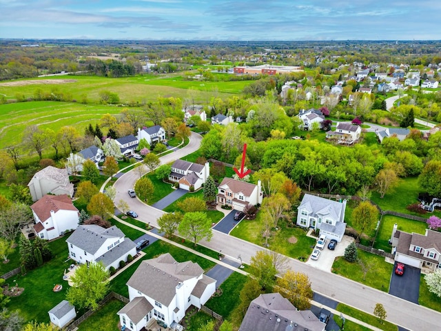 aerial perspective of suburban area