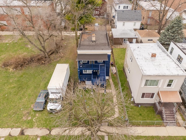 birds eye view of property featuring a residential view