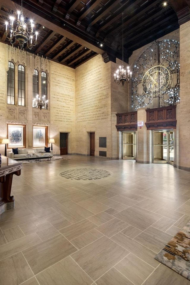 435 N Michigan Ave Unit 416, Chicago, IL 60611 - community lobby featuring a towering ceiling