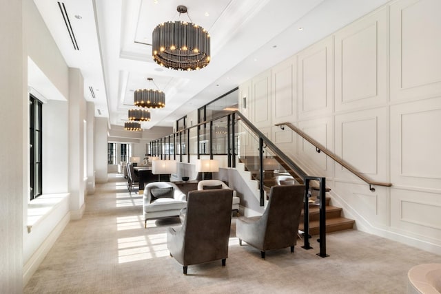 435 N Michigan Ave Unit 416, Chicago, IL 60611 - lobby featuring a decorative wall and stairs