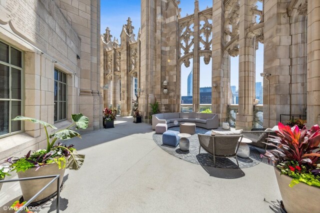 435 N Michigan Ave Unit 416, Chicago, IL 60611 - view of patio / terrace featuring an outdoor living space