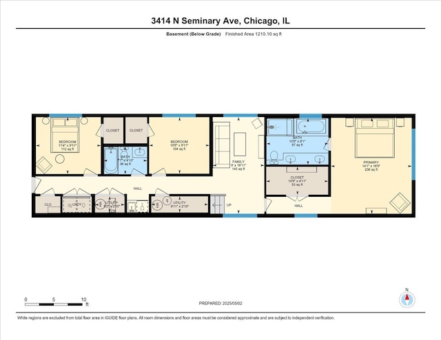 3414 N Seminary Ave Unit 1, Chicago, IL 60657 - home floor plan