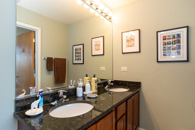 bathroom with double vanity