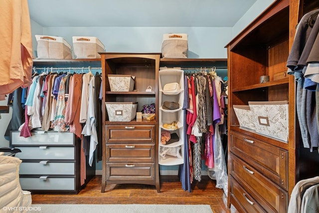 2404 Meadow Dr, Rolling Meadows, IL 60008 - spacious closet with dark wood-style flooring