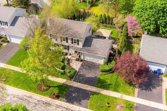 aerial view of residential area