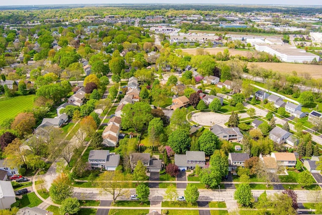 aerial perspective of suburban area