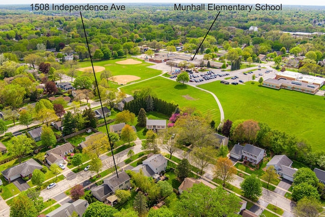 aerial perspective of suburban area