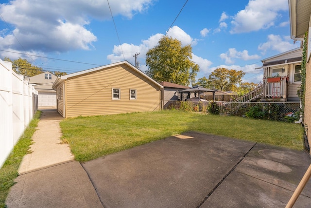 7732 W Sunset Dr, Elmwood Park, IL 60707 - exterior space with a patio area, a gazebo, and fence
