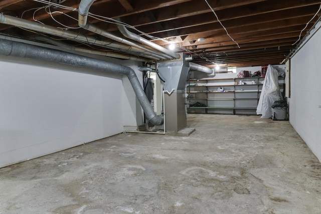 704 S Cottage Ave, Normal, IL 61761 - unfinished below grade area with heating unit