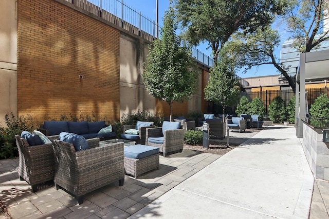 3950 N Lake Shore Dr Unit 720D, Chicago, IL 60613 - view of patio with fence and an outdoor living space