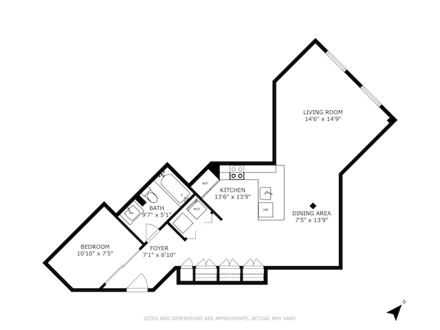 225 W Huron St Unit 507, Chicago, IL 60654 - view of layout