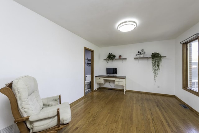3128 Frans Ct, Winthrop Harbor, IL 60096 - sitting room with wood finished floors, an office area, and baseboards