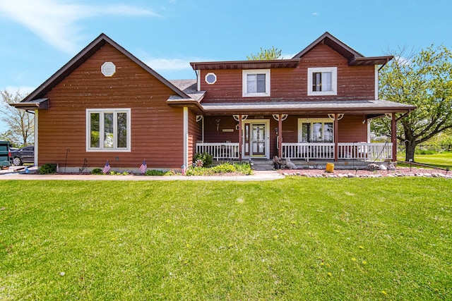 23505 S 88th Ave, Green Garden, IL 60423 - view of front of property with a front lawn and a porch
