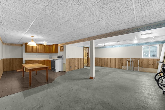 23505 S 88th Ave, Green Garden, IL 60423 - below grade area featuring a wainscoted wall and wood walls