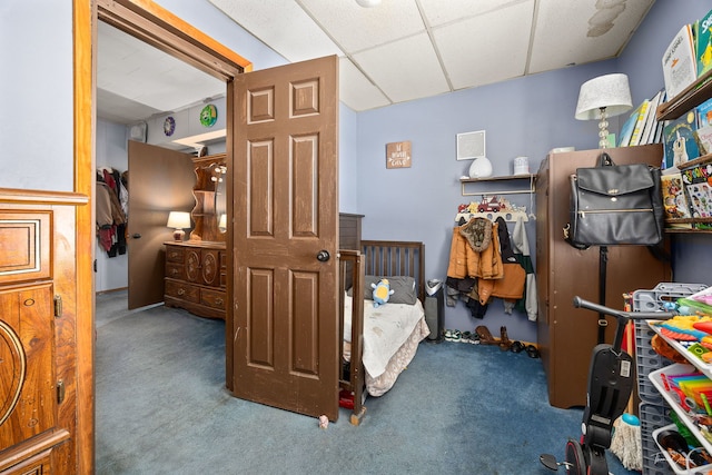 2862 S Keeley St, Chicago, IL 60608 - carpeted bedroom with a drop ceiling