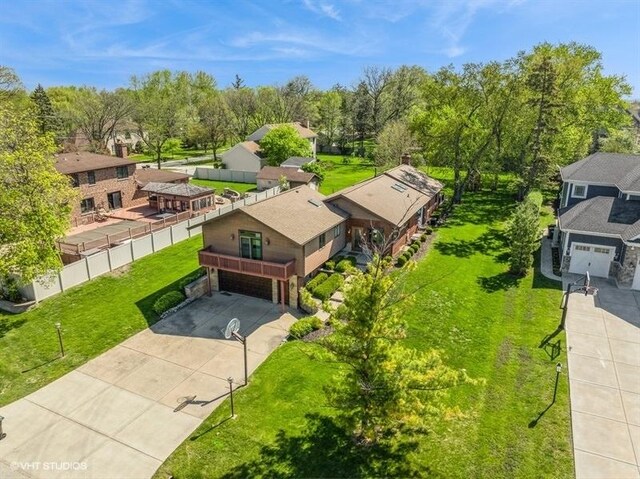 aerial perspective of suburban area
