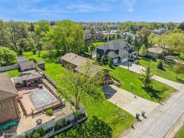 aerial perspective of suburban area