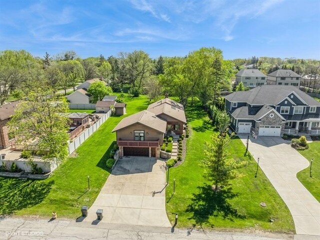 aerial perspective of suburban area