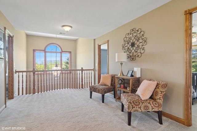 26464 N Bittersweet Trl, Mundelein, IL 60060 - sitting room with carpet floors, plenty of natural light, and baseboards