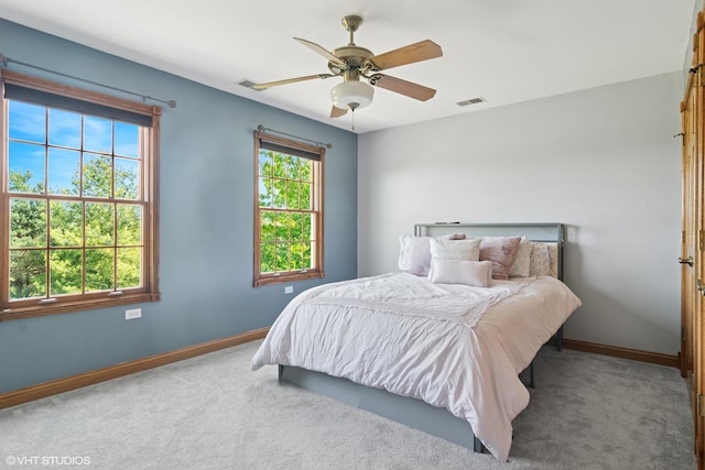 26464 N Bittersweet Trl, Mundelein, IL 60060 - bedroom featuring carpet, baseboards, and a ceiling fan