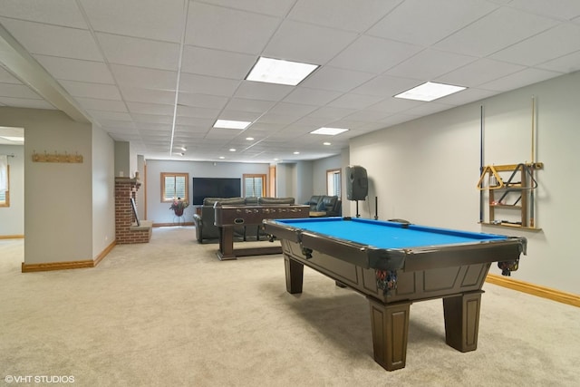 26464 N Bittersweet Trl, Mundelein, IL 60060 - recreation room with carpet flooring, baseboards, and billiards