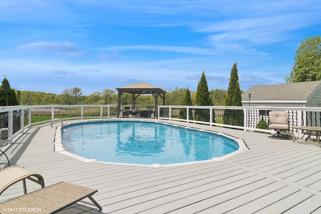 26464 N Bittersweet Trl, Mundelein, IL 60060 - view of pool with a gazebo and a deck
