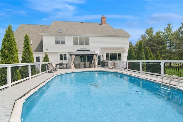 26464 N Bittersweet Trl, Mundelein, IL 60060 - view of swimming pool with a gazebo and a patio