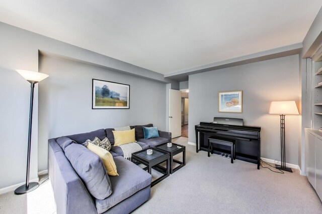 3180 N Lake Shore Dr Unit 4F, Chicago, IL 60657 - living room with light colored carpet and baseboards