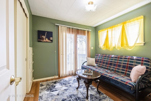 3714 W Lake Shore Dr, Wonder Lake, IL 60097 - living room with wood finished floors and baseboards
