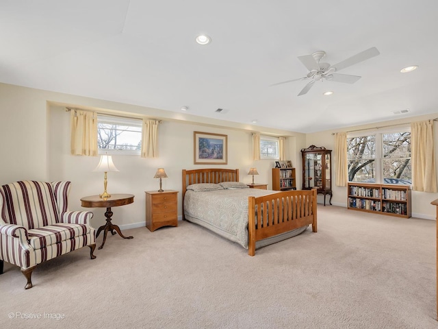504 S Pierce Ave, Wheaton, IL 60187 - bedroom with carpet floors, multiple windows, recessed lighting, and lofted ceiling