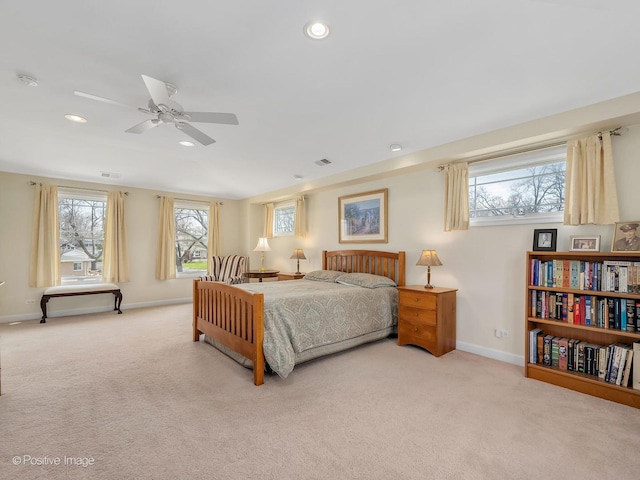 504 S Pierce Ave, Wheaton, IL 60187 - bedroom featuring carpet, multiple windows, and recessed lighting