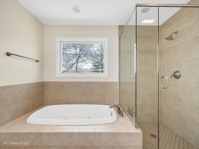 504 S Pierce Ave, Wheaton, IL 60187 - full bathroom with a whirlpool tub and a shower stall