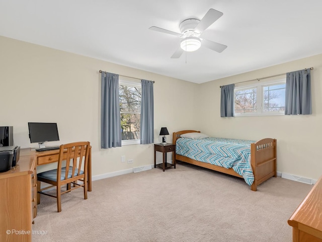 504 S Pierce Ave, Wheaton, IL 60187 - bedroom with a desk, carpet floors, and ceiling fan