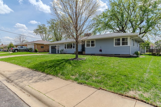 single story home featuring a garage and concrete driveway