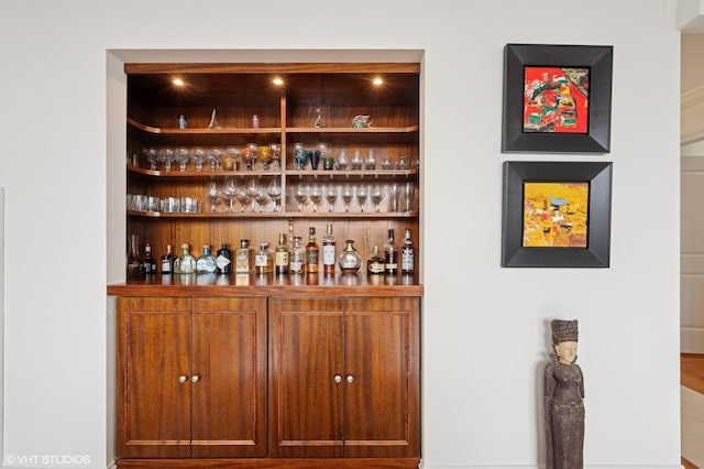 bar with a dry bar