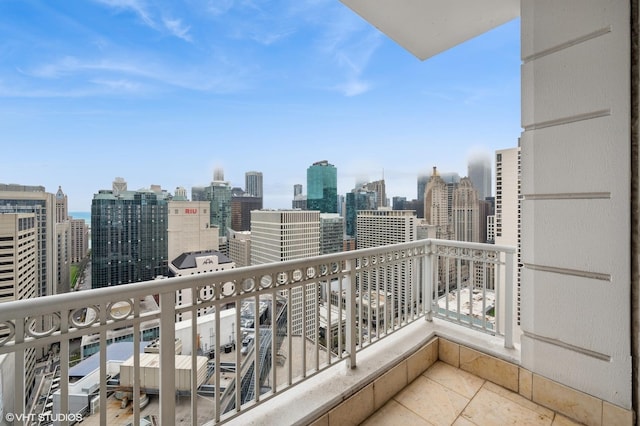 balcony with a city view