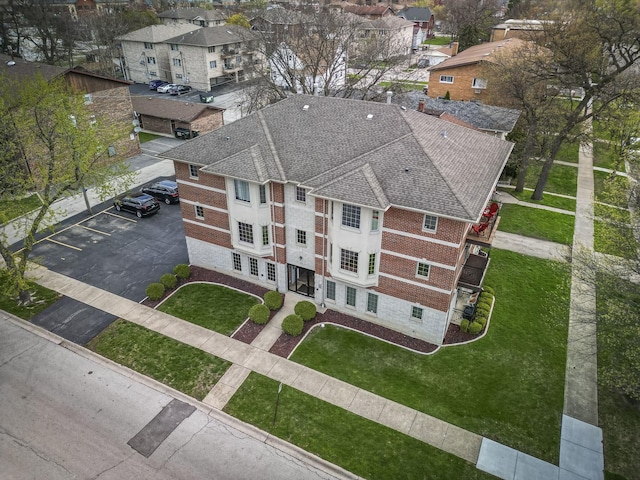 aerial view of residential area