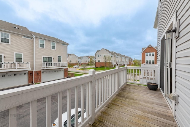 deck featuring a residential view
