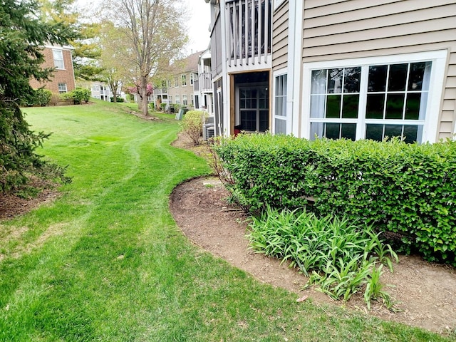 view of grassy yard